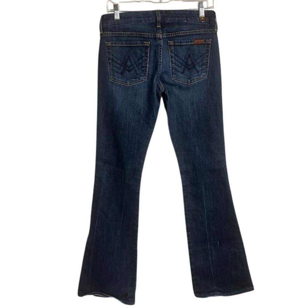 7 For All Mankind Jeans 7FAMK Low Rise A Pocket Dark Wash Bootcut Denim Size 27